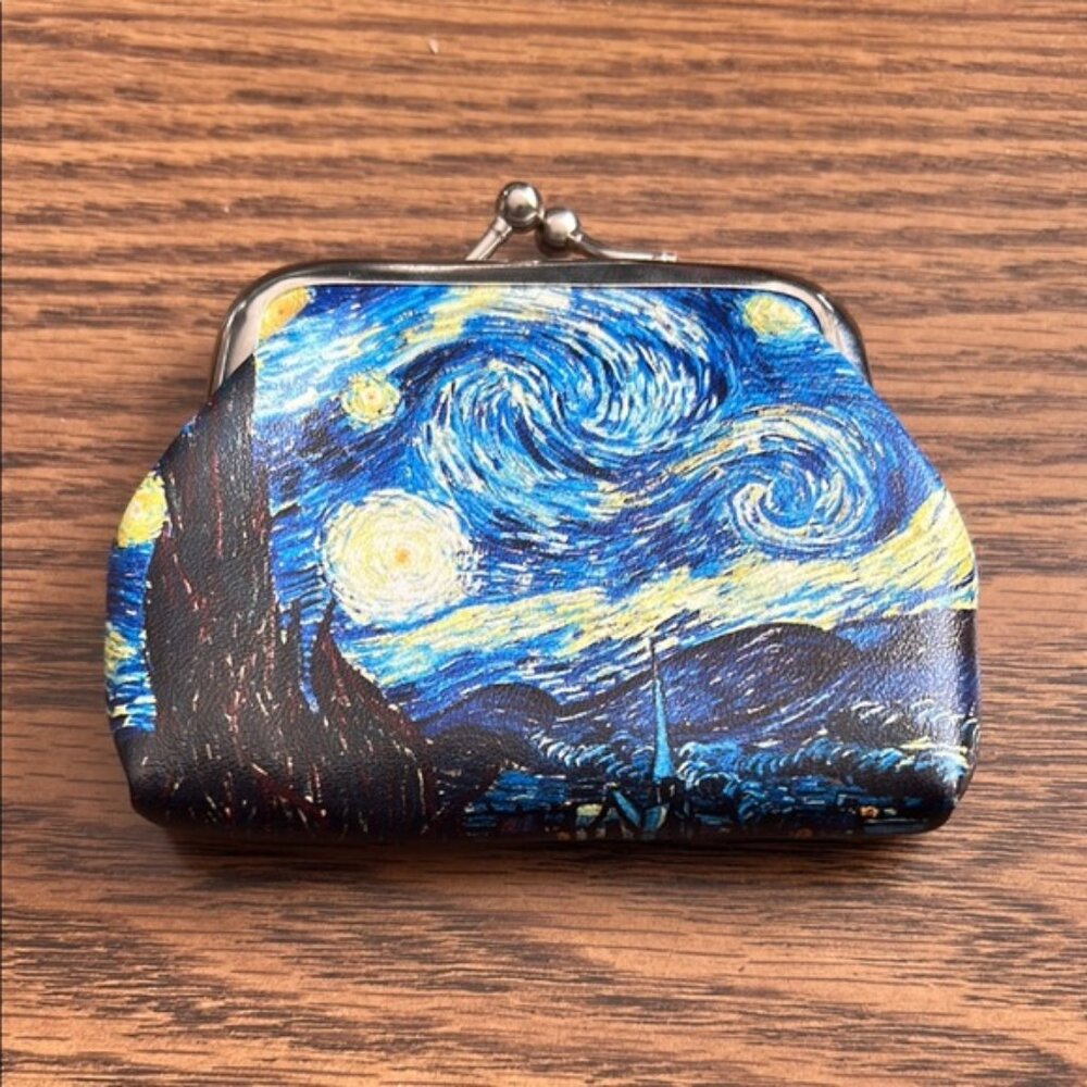 Blue and Yellow Starry Night Wallet